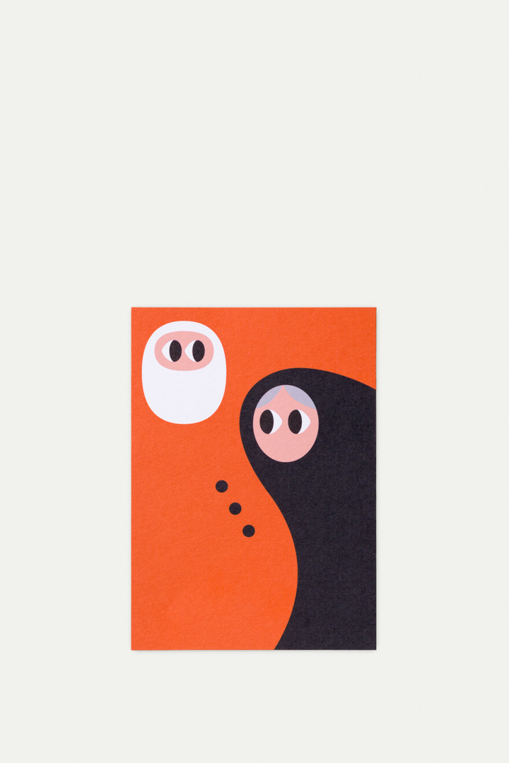 Santa and yiayia Christmas Card