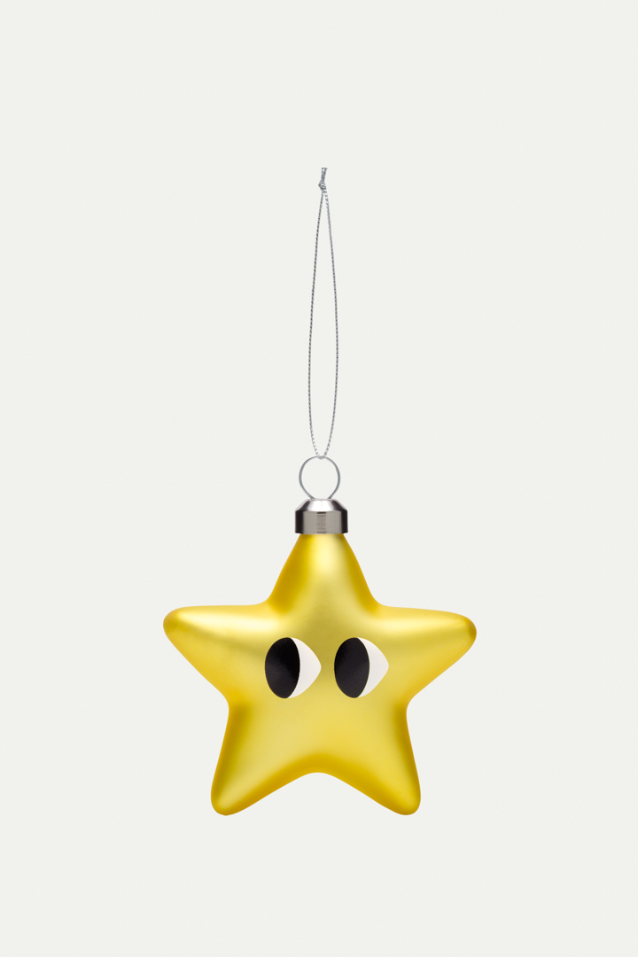 Friendly Star Glass Ornament
