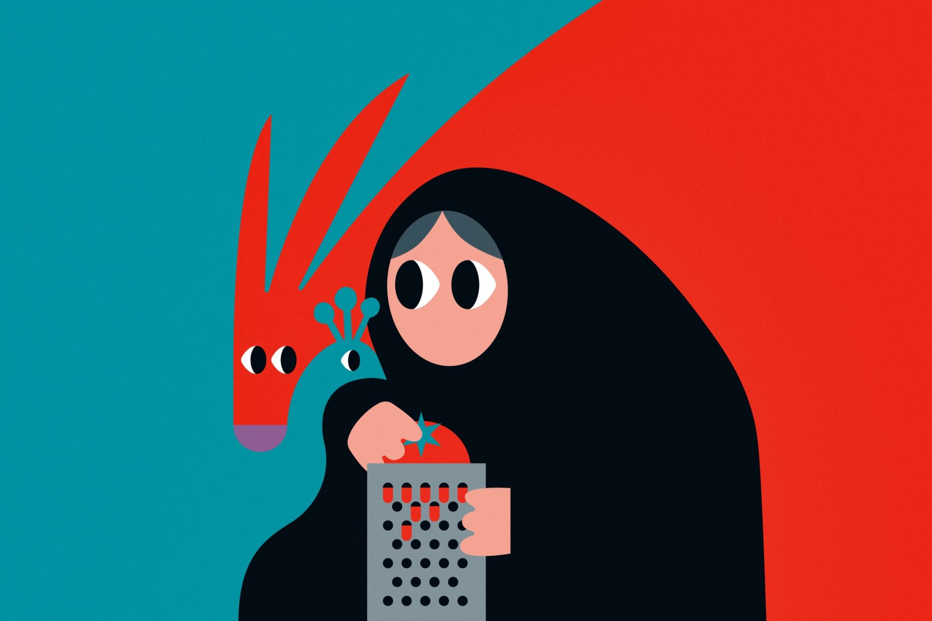 Yiayia and friends Illustration